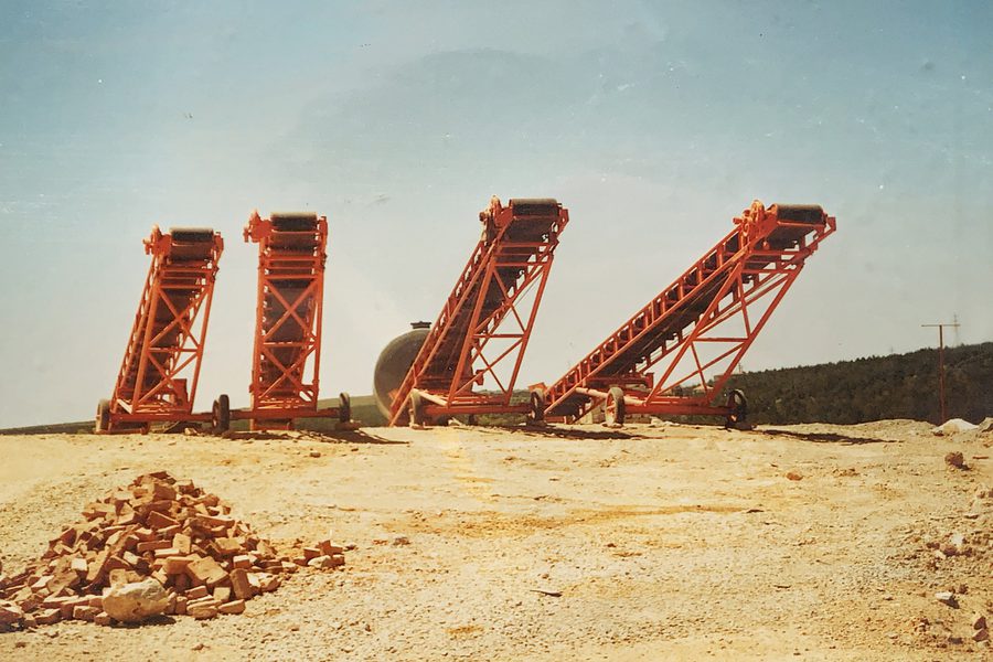 Stackers radiaux dans une carrière d’Anatolie centrale, années 1980
