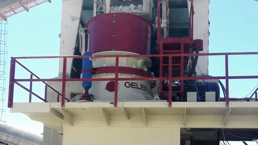 Gelen GHC Series cone crusher close-up - CSS setting adjustment guide