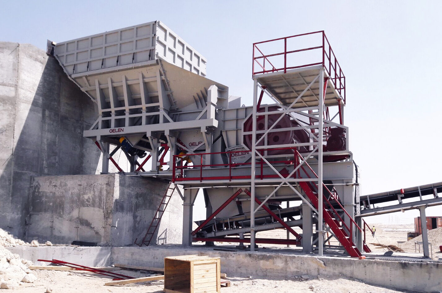 Szczegolowy widok kruszarki Gelen CK-1185 - harmonogram konserwacji