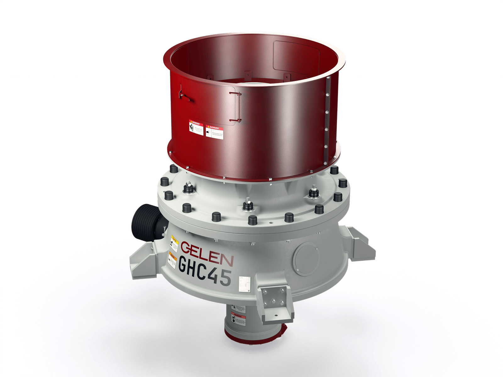 GELEN GHC45 cone crusher — three-quarter view