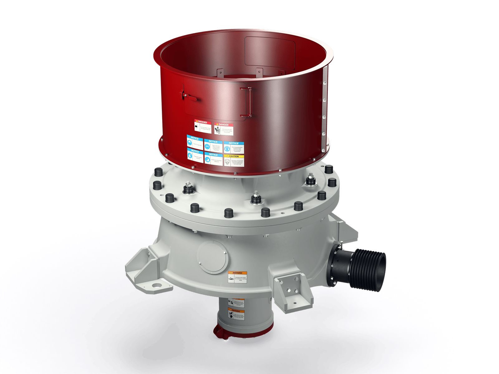 GELEN GHC45 cone crusher — feed side