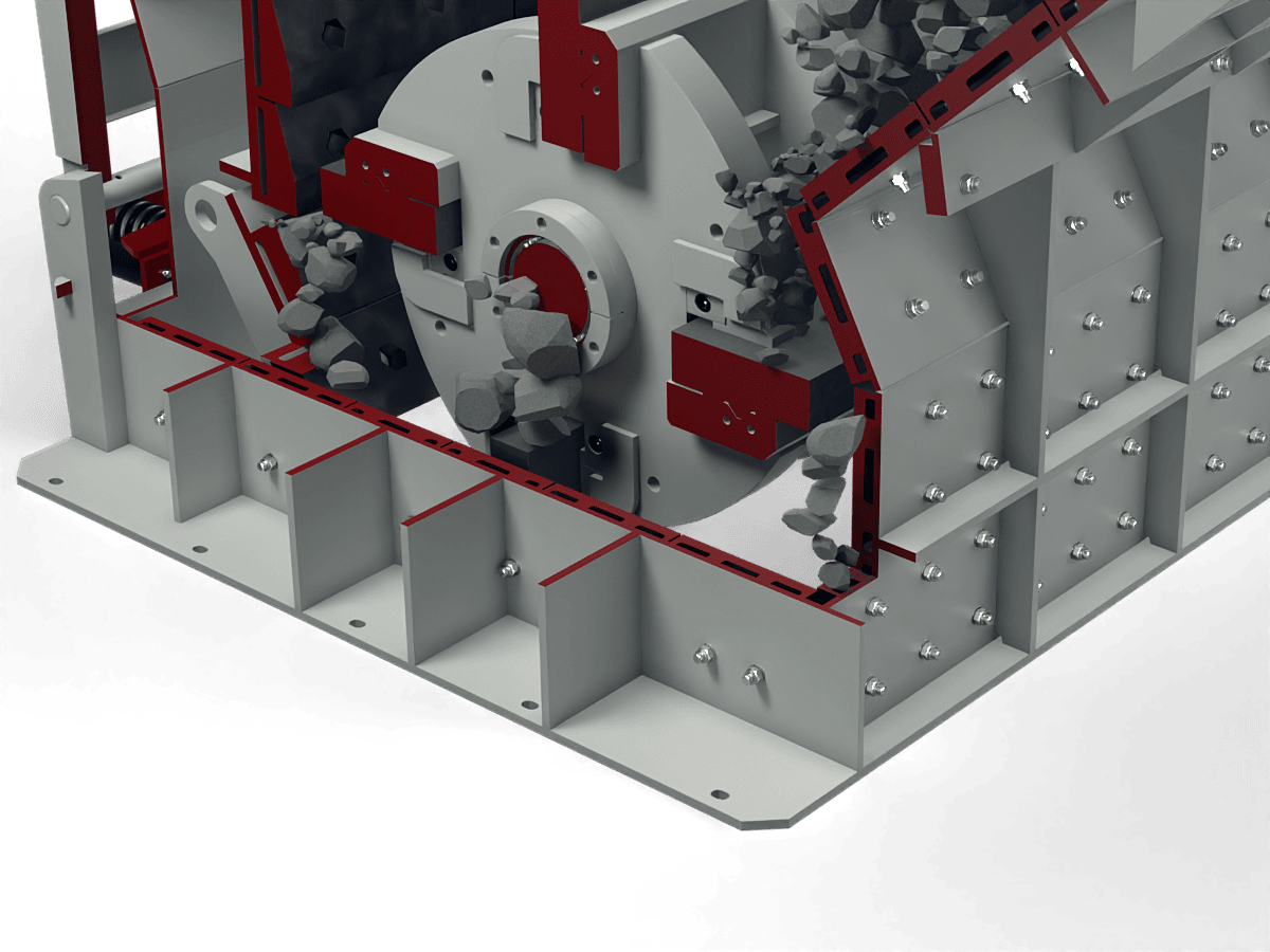 GELEN SDK1315 secondary impact crusher — cutaway