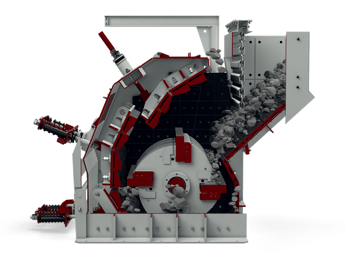 GELEN SDK1315 secondary impact crusher — cutaway from the side