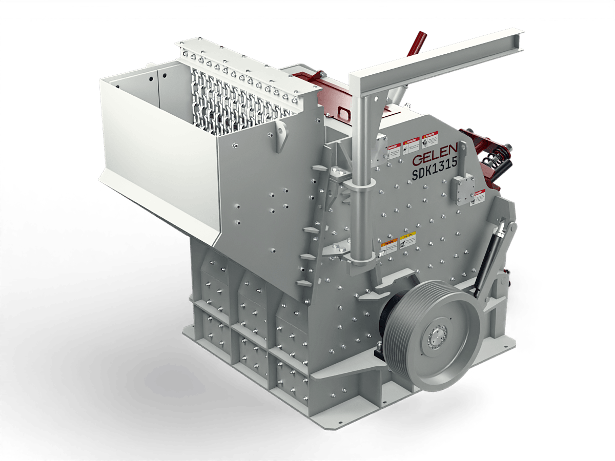 GELEN SDK1315 secondary impact crusher — three-quarter view