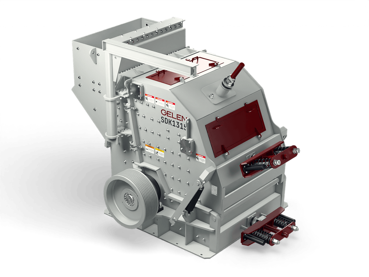 GELEN SDK1315 secondary impact crusher — drive side