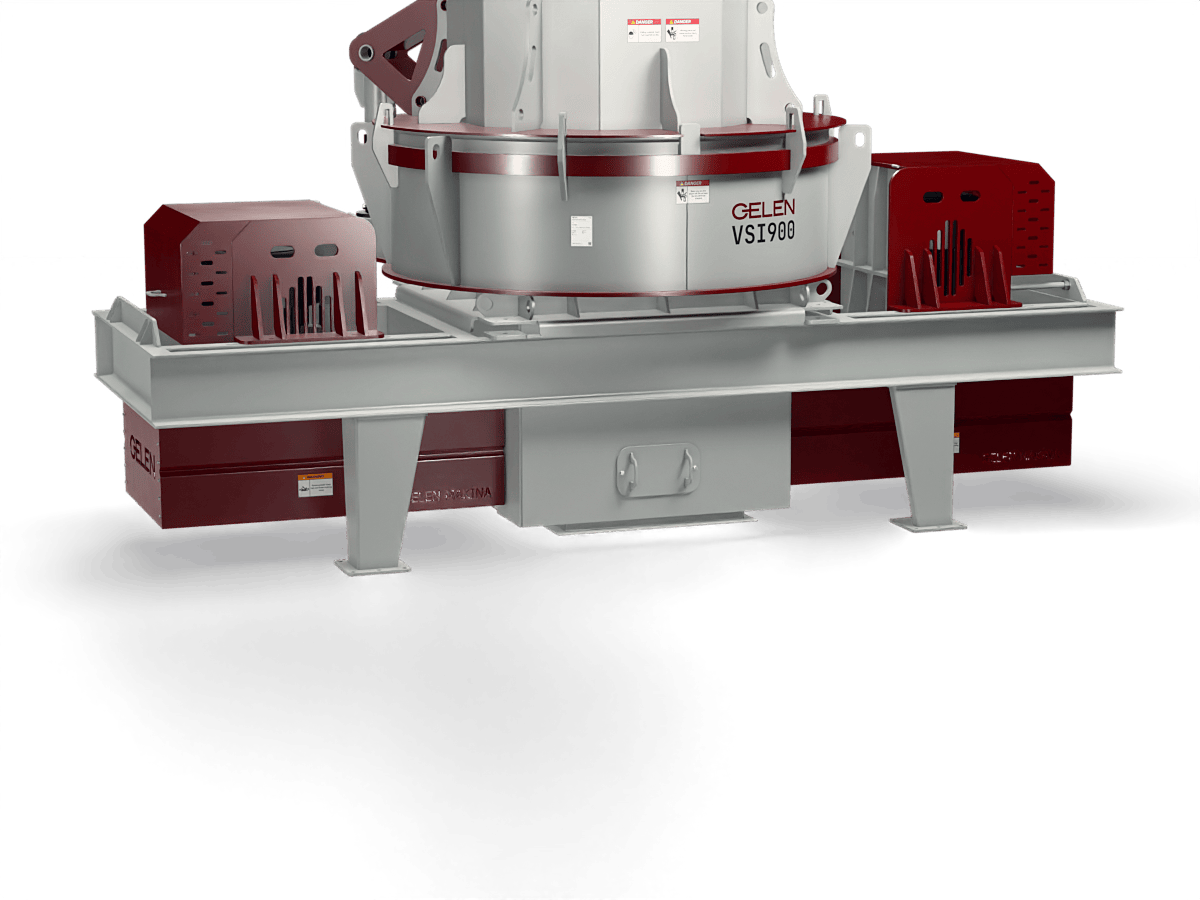 GELEN VSI900 vertical shaft impact crusher — belt guards