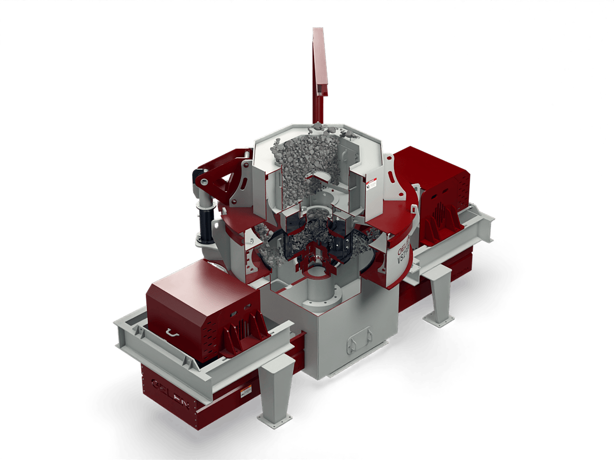 GELEN VSI900 vertical shaft impact crusher — cutaway