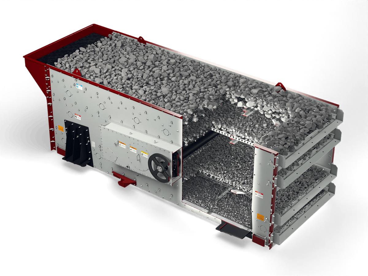 GELEN ETE2260 four-deck horizontal vibrating screen — cutaway
