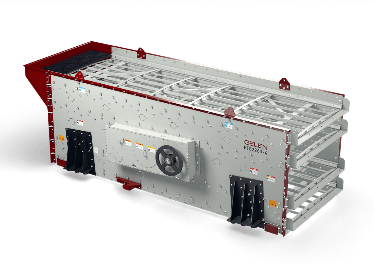 GELEN ETE2260 four-deck horizontal vibrating screen — three-quarter view