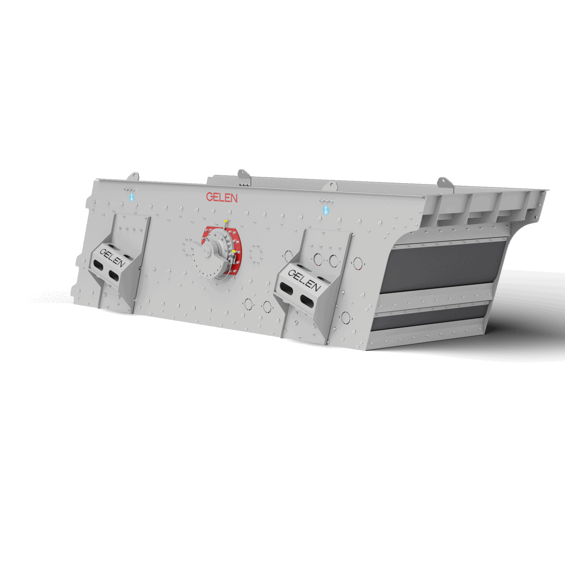 Nachylny przesiewacz wibracyjny GELEN STE 2-pokładowy ze zsypem