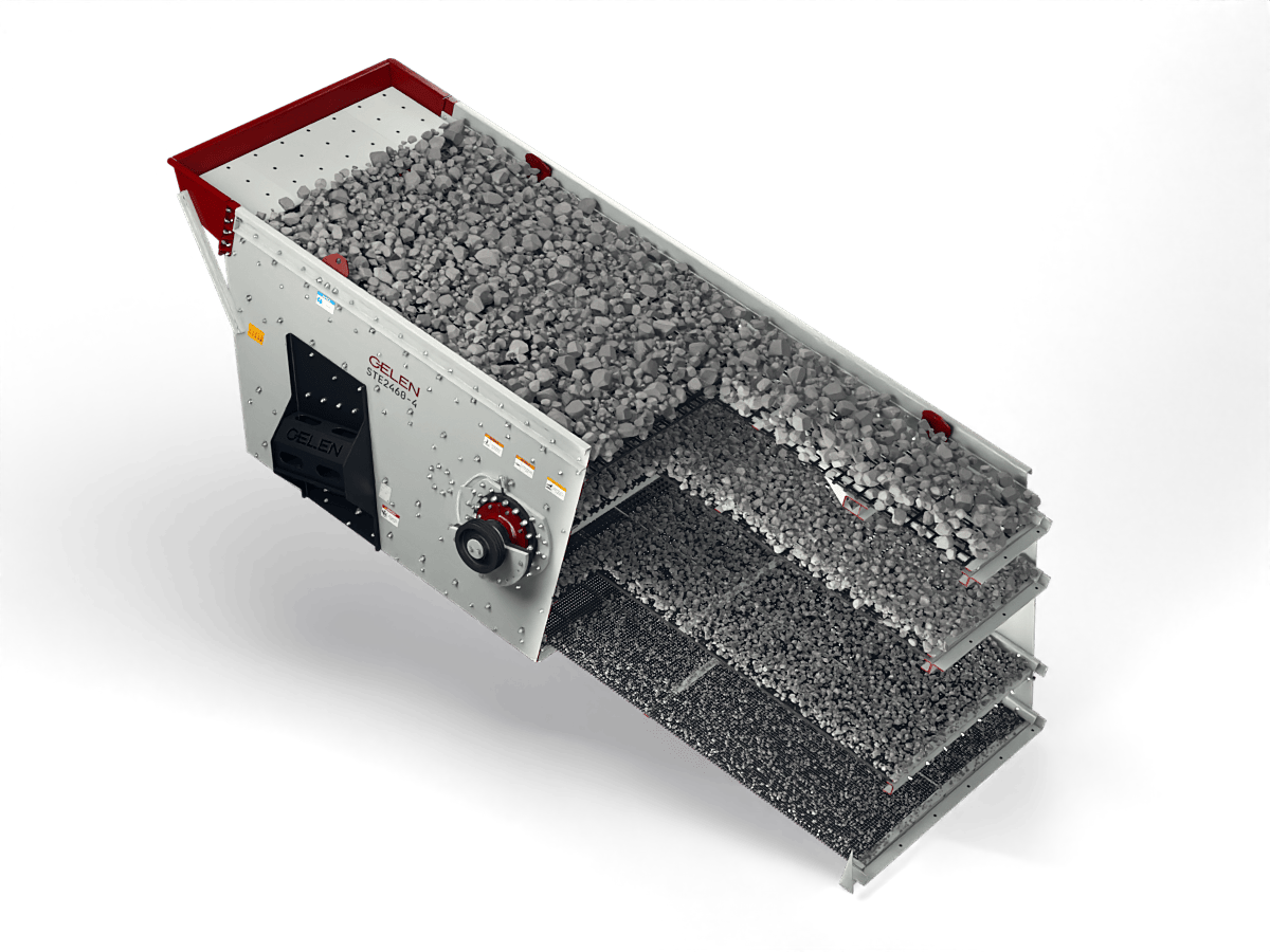 GELEN STE2460 four-deck inclined vibrating screen — cutaway