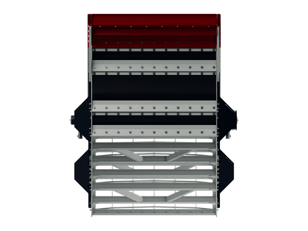 GELEN STE2460 four-deck inclined vibrating screen — feed end